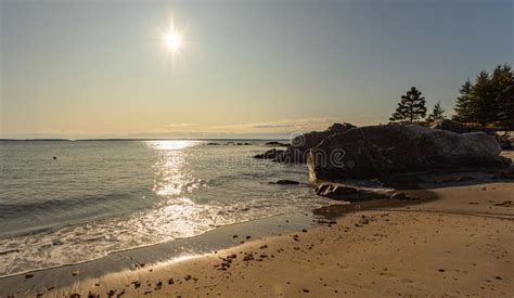 Sunrise Over Green Bay Nova Scotia Stock Photo Image Of Nova