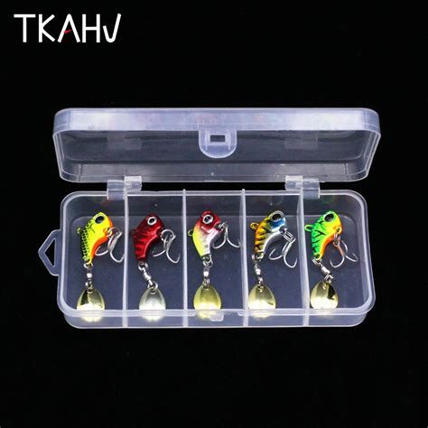 TKAHV señuelo de pesca de 5 piezas kit de cuchara de 7g señuelo de