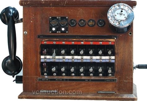 Early Countertop Wooden Hotel Telephone Switchboard