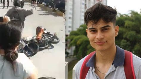 Bucaramanga En Caos Desmanes Explosiones Y Heridos Por La Muerte De Motociclista Infractor