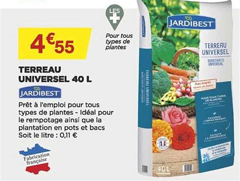 Promo Terreau Universel L Jardibest Chez Bricomarch Icatalogue Fr