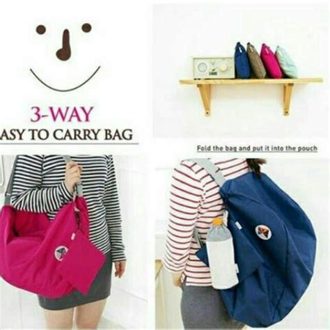 Jual Korean Bag Iconic 3 Way Easy To Carry Bag Tas Lipat Foldable