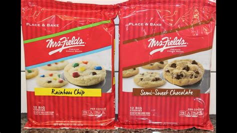 Mrs Fields Cookies Rainbow Chip And Semi Sweet Chocolate Review Youtube