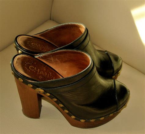 Sapphic Well Worn Chanel Clogs Platform Clogs Shoes High Heel Clogs