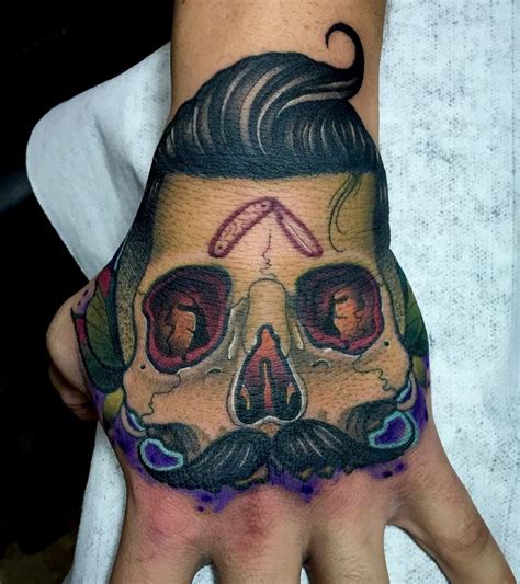 Skull Vintage Barber Tattoo Neotraditional By Juan David Castro R