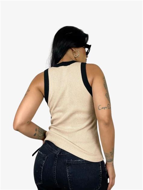 Regata Feminina Nude Bicolor In