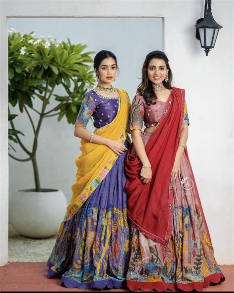 Pin By Manjula Reddy On Lehengas Half Saree Lehenga Fashionable