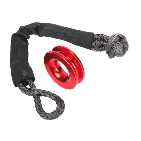 Recovery Ring Snatch Block Pulley Soft Shackle Tow Winch Rope Straps