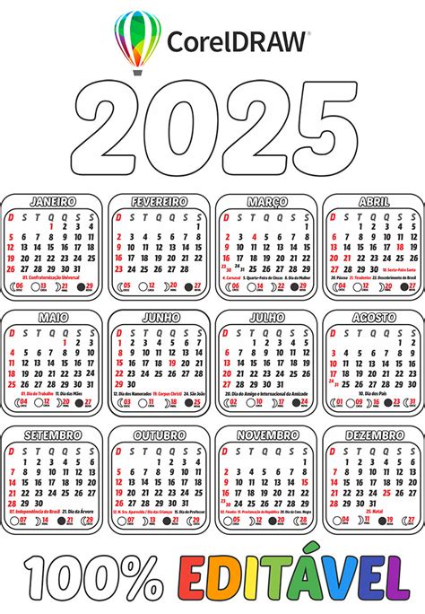 Atividade Calendário 2025 Para Imprimir