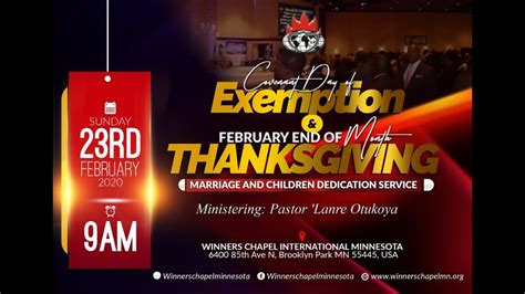 Wci Mn Covenant Day Of Exemption And Thanksgiving Service