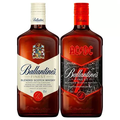 Whisky Ballantines Finest Edicion Limitada Ac dc Finest X2 Envío gratis