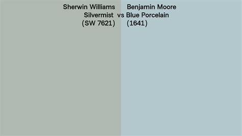 Sherwin Williams Silvermist Sw Vs Benjamin Moore Blue Porcelain