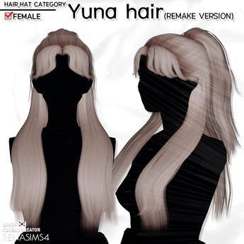 Reina TS4 Yuna Hair Patreon In 2023 Sims Hair Mod Hair Free Sims 4