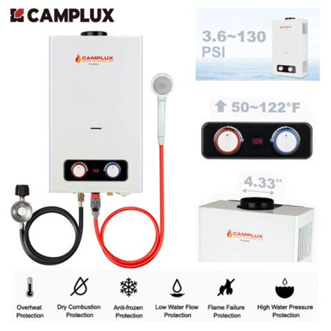 Camplux L Tankless Lpg Gas Water Heater Instant Hot Shower Outdoor