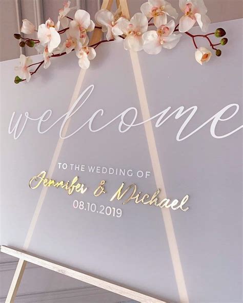 Frosted Acrylic Welcome Wedding Sign Modern Wedding Decor Acrylic