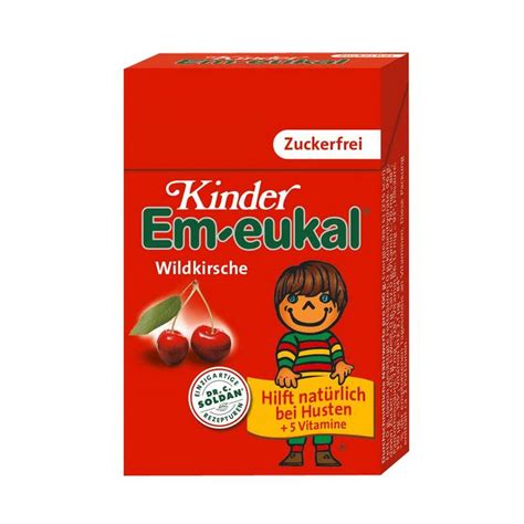 Kinder Em Eukal Hustenbonbons Wildkirsche Zuckerfrei Pocketbox 40 G