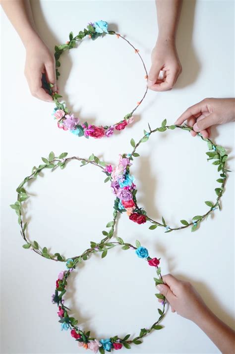 Flower Crown Kit Flower Headband Diy Diy Flower Crown Diy Floral Crown