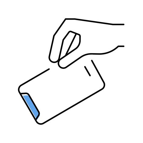 hand throw out mobile phone color icon vector illustration 19575623