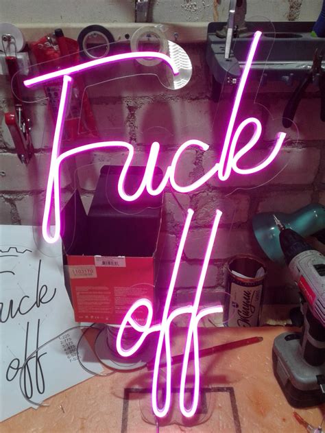 Custom Neon Fuck Off Led Neon Sign Custom Neon Sign For Bar Etsy