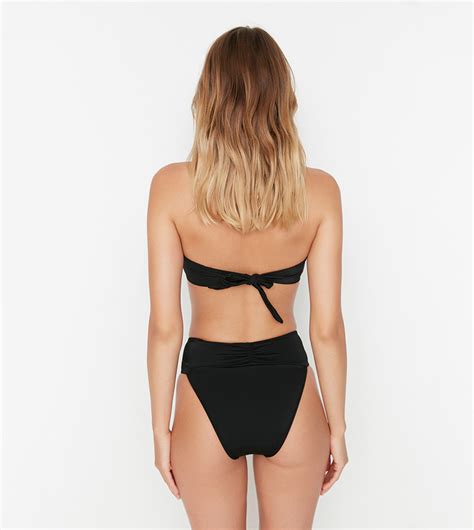 Buy Trendyol High Cut Bikini Brief In Black Thstreet Qatar