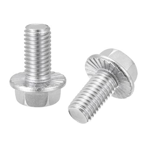 Amazon Uxcell M10x20mm Hex Serrated Flange Bolts Screws Metric