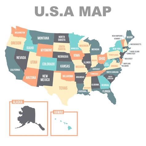 Printable All 50 States Map - Printable JD