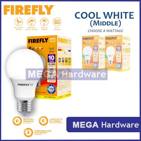 Firefly Ecolum Led Light Bulb Daylight Warm White Cool White W W W