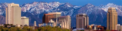 Panorama of Salt Lake City Utah Skyline in Early Spring Photograph by ...