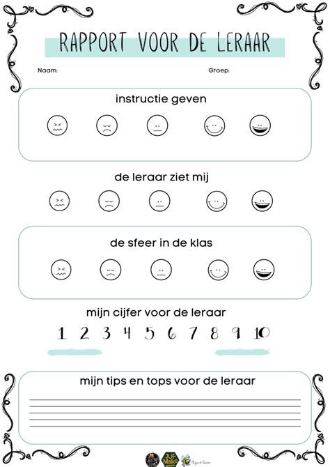 Rapport Voor De Juf Of Meester Juf Maike