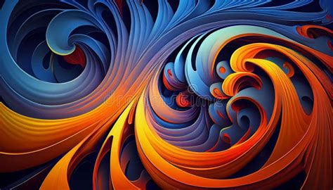 Contrasting Colors Create A Bold And Dynamic Swirling Pattern