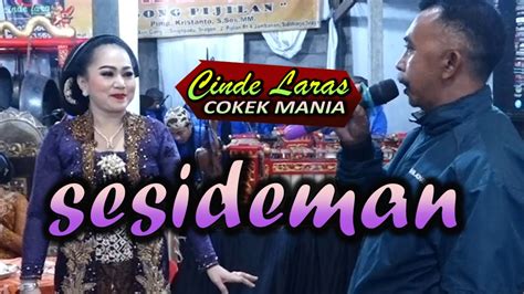 Cokek Sragen CINDE LARAS 2023 Sesideman Sinden Ayu RIRIK YouTube