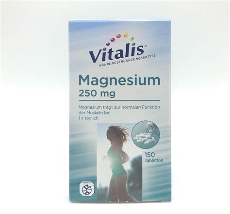 Купить Vitalis Magnesium 250 mg 150 Tabletten Packung на Аукцион DE