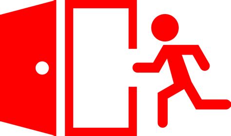 Emergency Exit Door Fire Escape Sign Warning Icon 28653193 Png