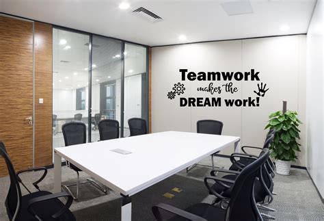 Teamwork Wall Art Vinyl Decal Office Decor Teamwork Makes Etsy