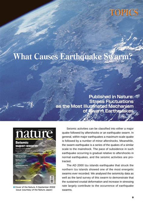 (PDF) What Causes Earthquake Swarm? - 産業技術総合研究所 · the swarm earthquake is a series of the quakes ...