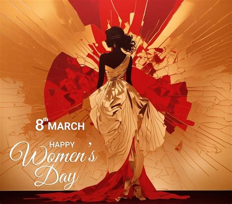 Premium PSD Creative 8 March Happy Womens Day Background Generated By Ai