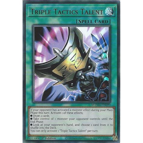 Yu Gi Oh Trading Card Game MAMA EN090 Triple Tactics Talent Ultra