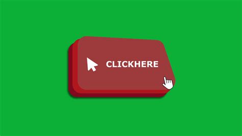 Click here button with animated cursor green screen background 11156593 ...