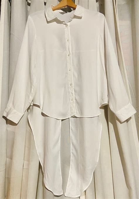 Naked Zebra White Long Back Polo Shirt On Carousell