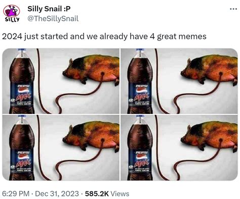 2024 just started and we already have 4 great memes | Pepsi MAX Pig ...