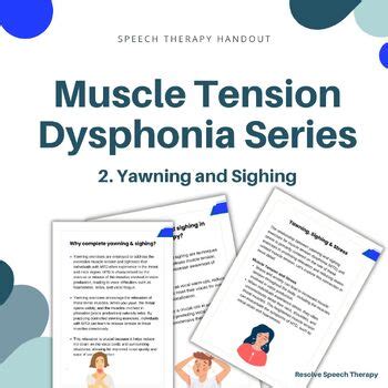 Yawning and Sighing Voice Therapy Exercises Muscle Tension Dysphonia Treatment