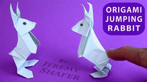 How To Make An Origami Jumping Rabbit Easy Origami Tutorial