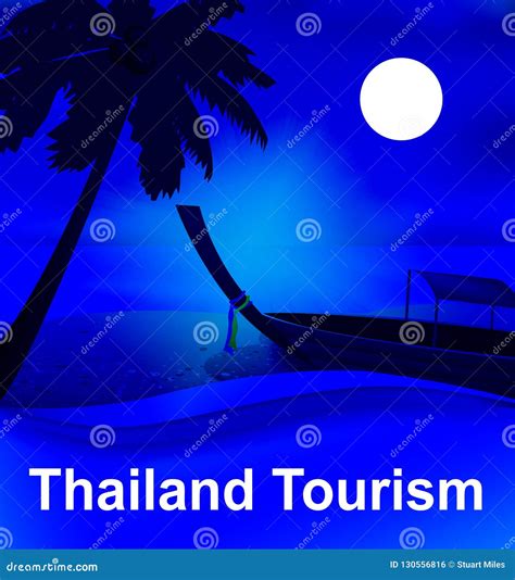 Thailand Tourism Shows Thai Tours 3d Illustration Stock Illustration