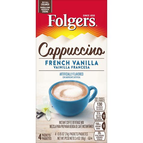 Buy Folgers Cappuccino French Vanilla Instant Coffee Beverage Mix 32