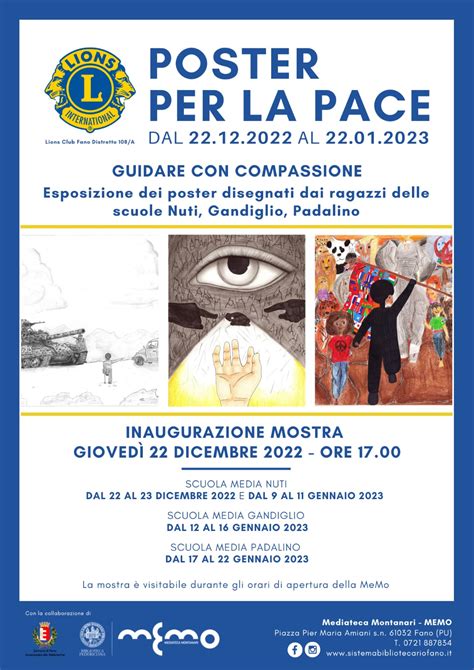 Poster Per La Pace Lc Fano Dicembre Distretto Lions A