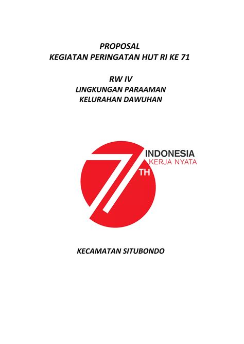 Proposal Kegiatan Hut Ri Pdf