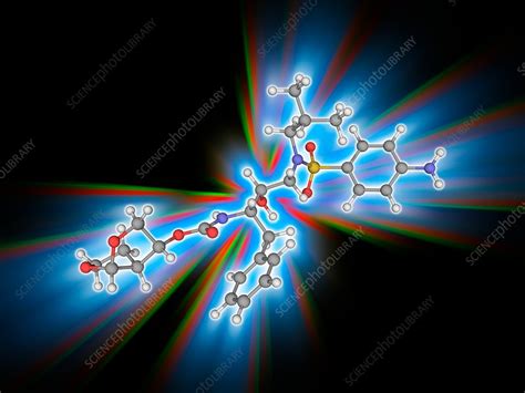 Darunavir Drug Molecule Stock Image F017 0308 Science Photo Library