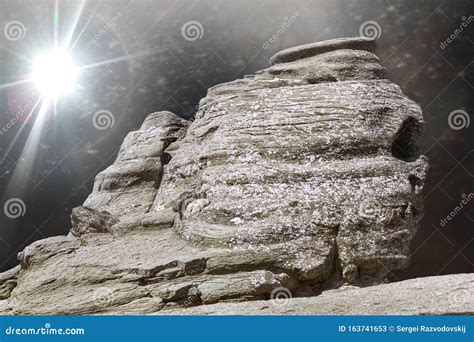 Rock Formation on the Moon stock image. Image of mountains - 163741653