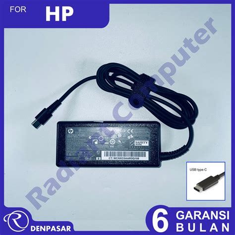 Jual Adaptor Charger Laptop Hp V A W Type C Usb C Shopee