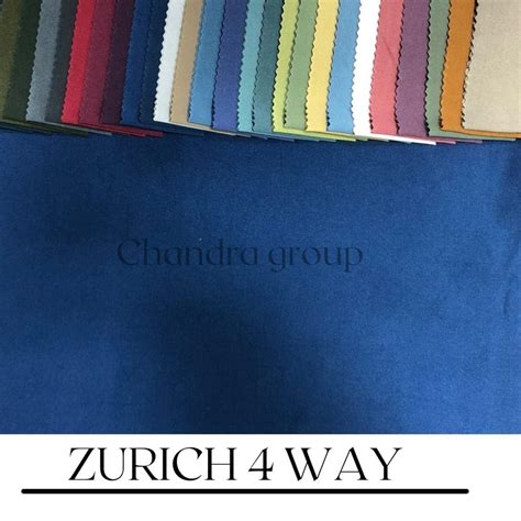 Zurich Four Way Lycra Fabric Print Solid Color Multicolor At Rs